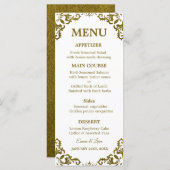 Rustic Mexican Wedding Menu Card Menükarte (Vorne/Hinten)