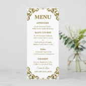 Rustic Mexican Wedding Menu Card Menükarte (Stehend Vorderseite)