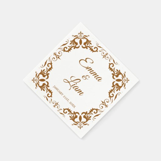 Rustic Mexican Wedding Napkins Serviette (Ecke)