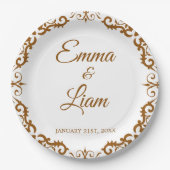 Rustic Mexican Wedding Paper Plates – Papel Picado Pappteller (Vorderseite)