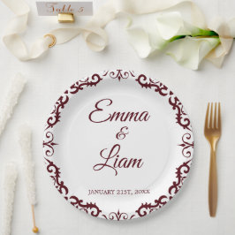 Rustic Mexican Wedding Paper Plates – Papel Picado Pappteller