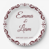 Rustic Mexican Wedding Paper Plates – Papel Picado Pappteller (Vorderseite)