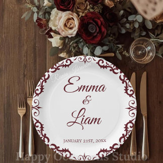Rustic Mexican Wedding Paper Plates – Papel Picado Pappteller