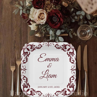 Rustic Mexican Wedding Paper Plates – Papel Picado Pappteller