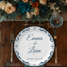 Rustic Mexican Wedding Paper Plates – Papel Picado Pappteller