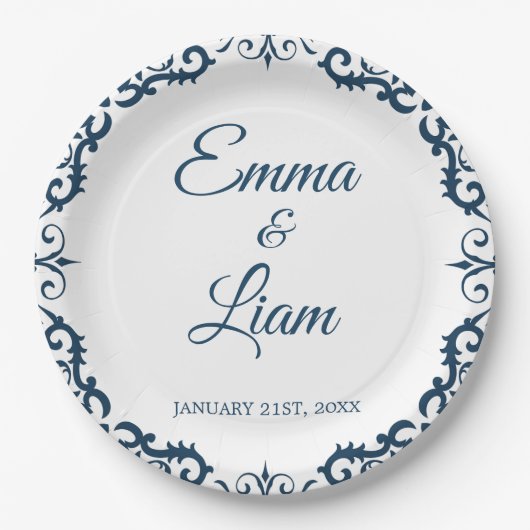 Rustic Mexican Wedding Paper Plates – Papel Picado Pappteller (Vorderseite)