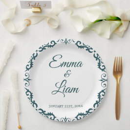 Rustic Mexican Wedding Paper Plates – Papel Picado Pappteller