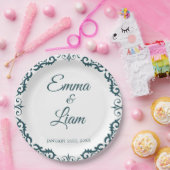 Rustic Mexican Wedding Paper Plates – Papel Picado Pappteller (Party)