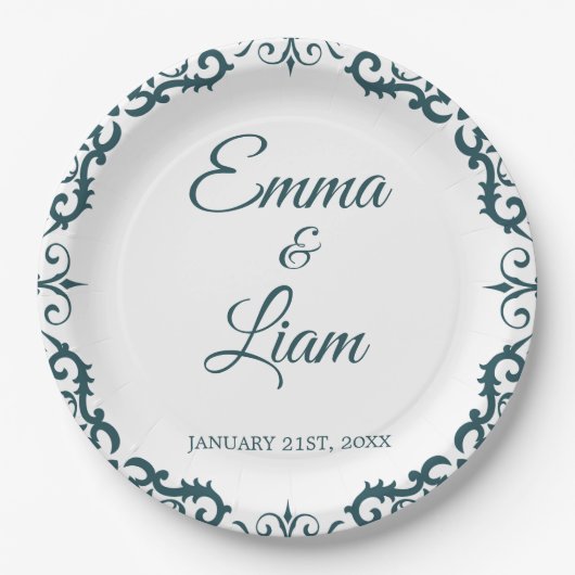 Rustic Mexican Wedding Paper Plates – Papel Picado Pappteller (Vorderseite)