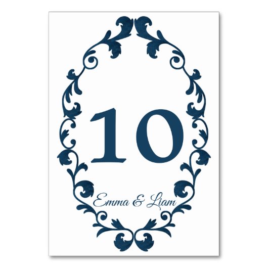 Rustic Mexican Wedding Table Number Card Tischnummer (Vorderseite)