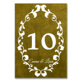 Rustic Mexican Wedding Table Number Card Tischnummer (Rückseite)