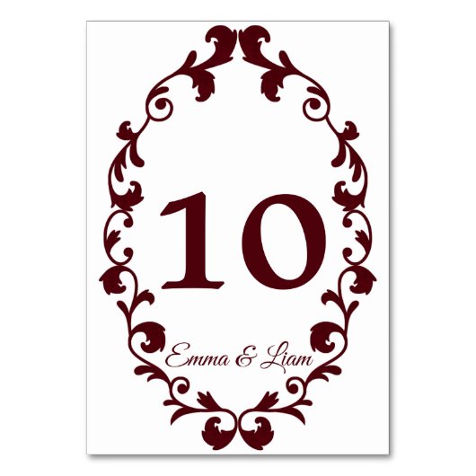 Rustic Mexican Wedding Table Number Card Tischnummer (Vorderseite)