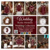 Rustic Mexican Wedding Table Number Card Tischnummer