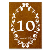 Rustic Mexican Wedding Table Number Card Tischnummer (Rückseite)