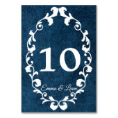 Rustic Mexican Wedding Table Number Card Tischnummer (Rückseite)
