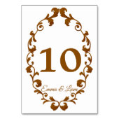Rustic Mexican Wedding Table Number Card Tischnummer (Rückseite)