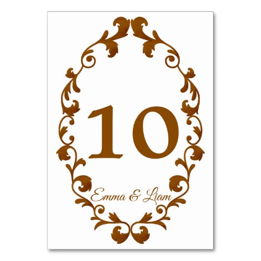 Rustic Mexican Wedding Table Number Card Tischnummer (Vorderseite)