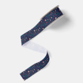 Rustic Midnight Blue Spring Blumengarten Ripsband (Rückseite)