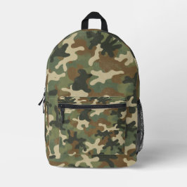 Rustic Military Camo Pattern Bedruckter Rucksack