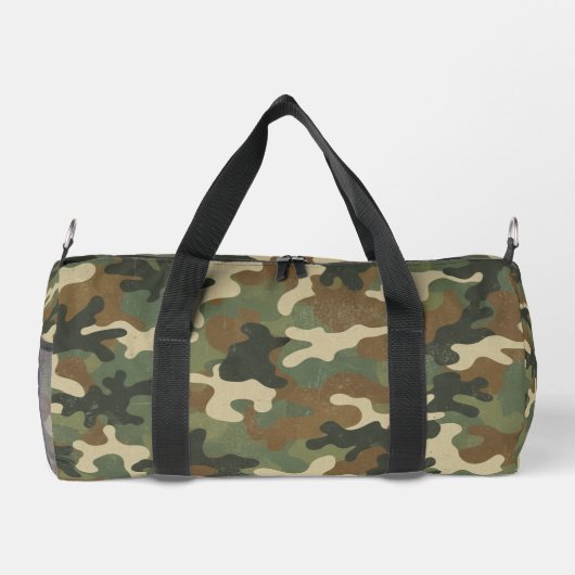 Rustic Military Camo Pattern Duffle Bag (Rückseite)