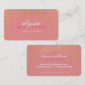 RUSTIC MINI CONFETTI niedliche Goldfolie stilvolle Visitenkarte (Vorne/Hinten)