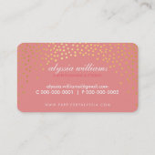 RUSTIC MINI CONFETTI niedliche Goldfolie stilvolle Visitenkarte (Rückseite)