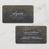 RUSTIC MINI CONFETTI niedliche Goldfolienkatone Visitenkarte (Vorne/Hinten)