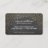 RUSTIC MINI CONFETTI niedliche Goldfolienkatone Visitenkarte (Rückseite)