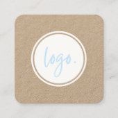 RUSTIC MINIMAL TEMPLATE DESIGN Business LOGO WEISS Quadratische Visitenkarte (Vorderseite)