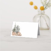 Rustic Minimalist Christmas Trees Platzkarte (Vorderseite)