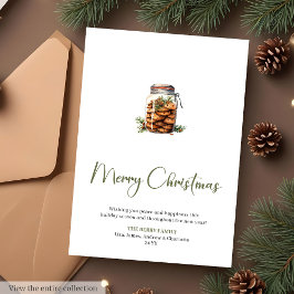 Rustic Minimalist Cookie Jar Christmas Card Feiertagskarte