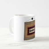 Rustic Minimalist Simplify Word Art Sign Kaffeetasse (Vorderseite Links)