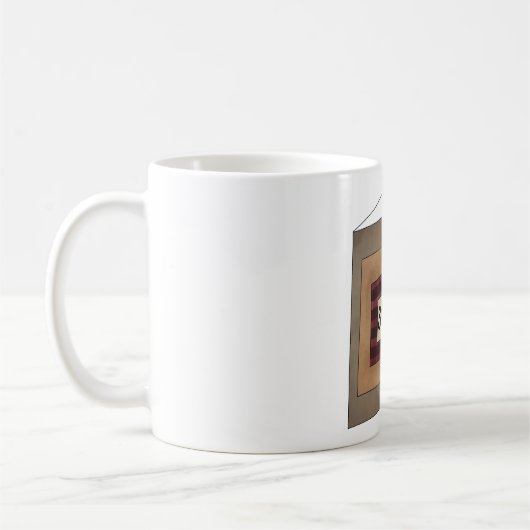 Rustic Minimalist Simplify Word Art Sign Kaffeetasse (Links)