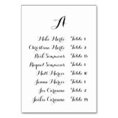 Rustic Minimalistic Calligraphy Seating Chart Card Tischnummer (Vorderseite)
