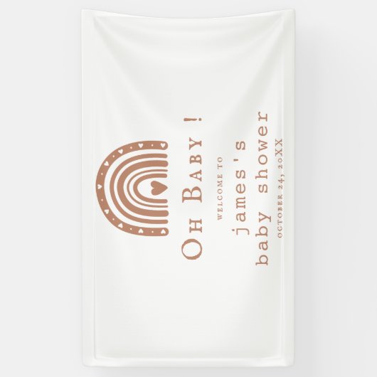 Rustic Modern Baby Showbanner - Emelia Banner (Vertikal)