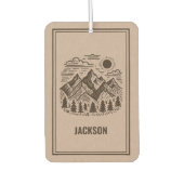 Rustic Modern Mountain Custom Autolufterfrischer (Vorderseite)