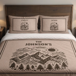 Rustic Modern Mountain Custom Kissenbezug