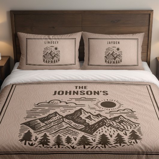 Rustic Modern Mountain Custom Kissenbezug