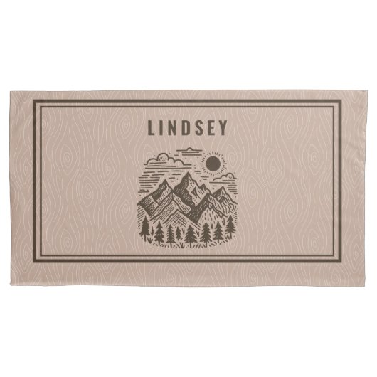 Rustic Modern Mountain Custom Kissenbezug (Vorderseite-Links)