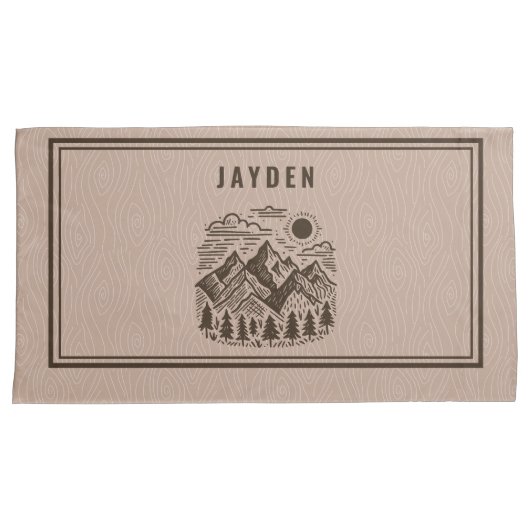 Rustic Modern Mountain Custom Kissenbezug (Vorderseite-Rechts)