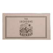 Rustic Modern Mountain Custom Kissenbezug (Rückseite-Links)