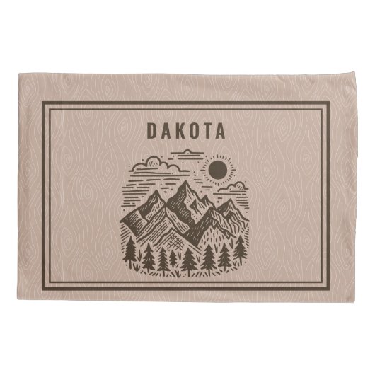 Rustic Modern Mountain Custom Kissenbezug (Rückseite)