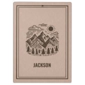 Rustic Modern Mountain Custom  Klemmbrett (Rückseite)