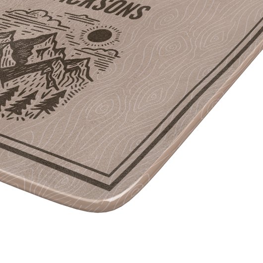 Rustic Modern Mountain Custom Schneidebrett (Ecke)