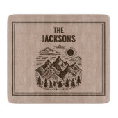 Rustic Modern Mountain Custom Schneidebrett (Vorderseite)