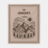 Rustic Modern Mountains Custom Fleecedecke (Vorderseite)