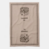 Rustic Modern Mountains Custom Geschirrtuch (Vertikal)