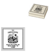 Rustic Modern Mountains Custom Gummistempel (Stempel)
