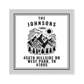 Rustic Modern Mountains Custom Gummistempel (Prägung)