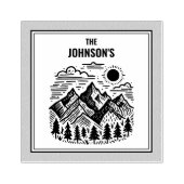 Rustic Modern Mountains Custom Gummistempel (Prägung)